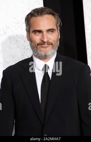 Joaquin Phoenix aux arrivées de joker Premiere, Théâtre chinois de Grauman IMAX, Los Angeles, CA Septembre 28, 2019. Photo par : Priscilla Grant/Everett Collection Banque D'Images