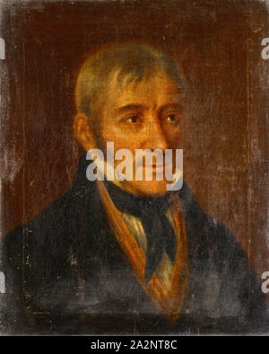 Portrait d'un jeune homme, huile sur toile, 47,5 x 39 cm, non marqué, Unbekannt, 19. Jh Banque D'Images