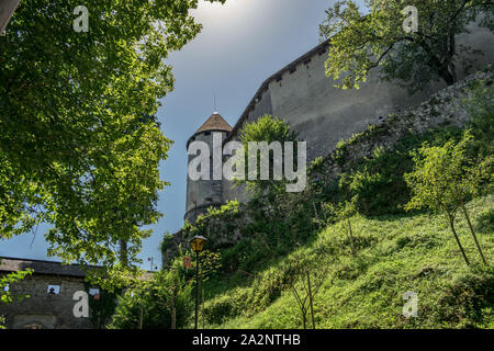 Le Château de Bled près du lac de Bled en Slovénie, Europe Banque D'Images