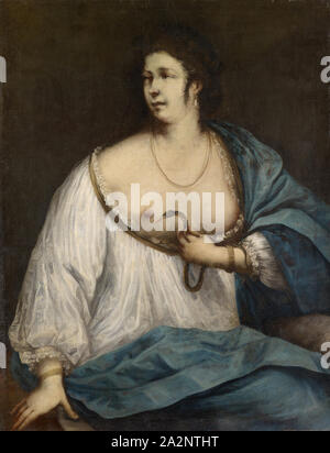 Cléopâtre avec le serpent, huile sur toile, 117 x 90 cm, non marqué, Antonio Carneo, ( ?), Concordia Sagittaria 1637-1692 Portogruaro, Guercino (SIR), (Kopie nach / copie après), Cento b. Bologne Bologne 1591-1666 Banque D'Images