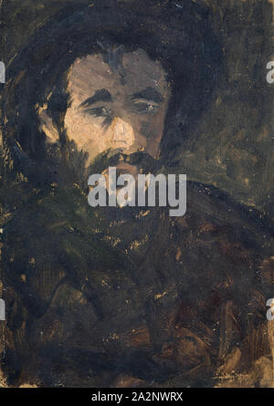 Auto-portrait, huile sur carton, 34 x 24 cm, Ernst Schiess, Bâle 1872-1919 Valencia Banque D'Images