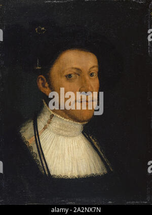 Portrait de Philippe le Magnanime de Hesse, huile sur toile, montée sur bois, 52 x 39 cm, non marqué, Christoph Amberger, (Art / style de), um 1505-1561/62 Augsburg Banque D'Images