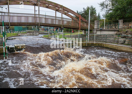 Tees Barrage dans Stockton on Tees, Angleterre, Royaume-Uni Banque D'Images