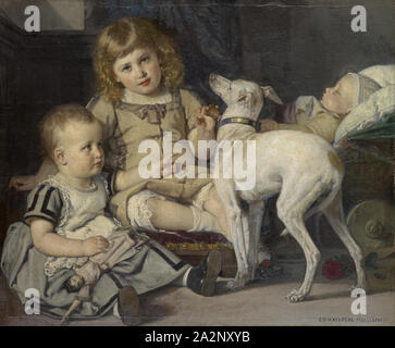 Les enfants de l'artiste, 1871, huile sur toile, 82 x 102 cm, signé et daté en bas à droite : E. STÜCKELBERG, MDCCCLXXI., ., Ernst Stückelberg, Bâle 1831-1903 Basel Banque D'Images