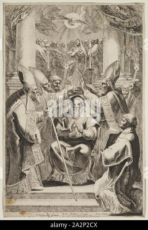 Pieter Claesz Soutman, néerlandais, 1580-1657, après Peter Paul Rubens, flamand, 1577-1640, la Consacration de l'Évêque, entre 1580 et 1657, la gravure imprimé à l'encre noire sur papier vergé, feuille (découpés à l'intérieur d'une plaque mark) : 13 × 8 5/8 pouces (33 × 21,9 cm Banque D'Images