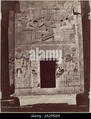 Henri Béchard, Français, 1869-1889, bas-relief sur le Temple de Seti I à Abydos, fin du xixe siècle, à l'albumine Banque D'Images