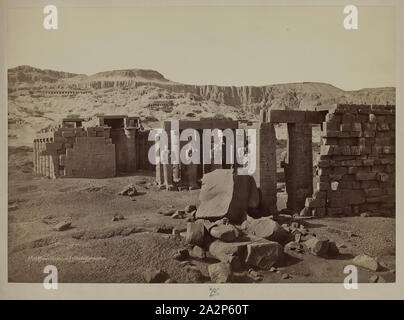 Henri Béchard, Français, 1869-1889, vue générale du Ramesseum. Louxor, Rive occidentale (Thèbes), fin du xixe siècle, à l'albumine, de l'image : 10 1/2 pouces (26,7 × 15 × 38,1 cm Banque D'Images