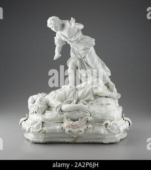 Attribuée à Gaspero Bruschi, italien, 1701-1780, d'après un modèle de Giovanni Battista Foggini, italien, 1652-1725, Pyramus et Thisbe, 1745/1750, disque-pâte porcelaine, Total : 16 × 15 × 1/2 1/2 10 5/8 pouces (41,9 × 39,4 × 27 cm Banque D'Images