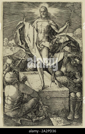 Albrecht Dürer, allemand, 1471-1528, de la résurrection, 1512, gravure imprimée à l'encre noire sur papier vergé, feuille (à l'intérieur d'une plaque découpée) Marque : 4 × 5/8 2 7/8 pouces (11,7 × 7,3 cm Banque D'Images