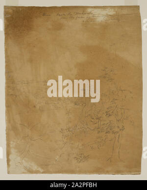 Thomas Cole, Américain, 1801-1848, voir en bas de la Mohawk de Cohoes Falls, y compris le pont, ca. 1825, crayon de couleur sur papier vélin, feuille : 13 × 10 1/2 pouces (33 × 26,7 cm Banque D'Images