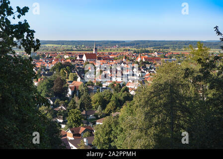 Mindelheim. Petite ville de l'Allgäu dans le sud de l'Allemagne dans la saison été Banque D'Images