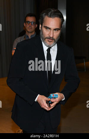 'Le Joker' film premiere, arrivées, 57e Festival du Film de New York, USA - 02 Oct 2019 -Joaquin Phoenix Banque D'Images