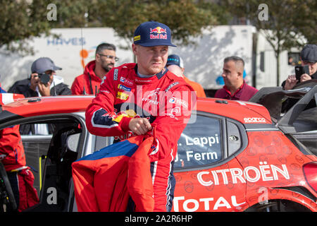 Liverpool, Royaume-Uni. 3e oct, 2019. Lappi Esapekka arives à Liverpools Pier Head, avant le début de la Wales Rally GB, Crédit : Jason Richardson/Alamy Live News Banque D'Images