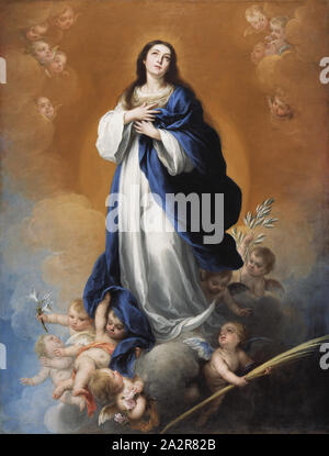 Atelier de Bartolomé Esteban Murillo, Espagnol, 1617-1682, l'Immaculée Conception, 17e siècle, huile sur toile, sans cadre : 78 x 53 po (198,1 x 134,6 cm Banque D'Images