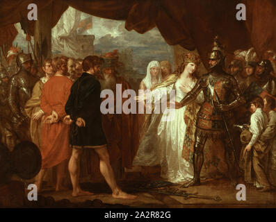 Benjamin West, American, 1738-1820, la Reine Philippa intercède pour la vie des Bourgeois de Calais, 1788, huile sur toile, non monté : 39 1/2 x 52 1/4 pouces (100,3 x 132,7 cm Banque D'Images