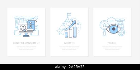 Digital Marketing - ligne style design icons set Illustration de Vecteur