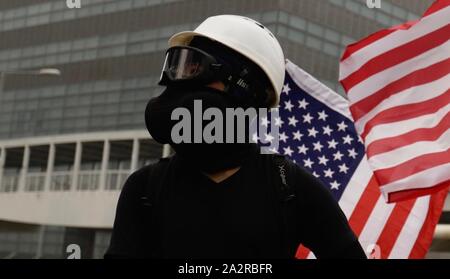 Hong Kong, Chine. Sep 29, 2019. Gouvernement de Hong Kong convoquera une réunion spéciale le vendredi ( temps HK ) dans un mouvement d'adopter une nouvelle loi, l'interdiction de citoyens portant des masques pour cacher leur visage au cours de réunions publiques.( Photo ) Oct-4, 2019 Hong Kong.ZUMA/Liau Chung-ren Crédit : Liau Chung-ren/ZUMA/Alamy Fil Live News Banque D'Images