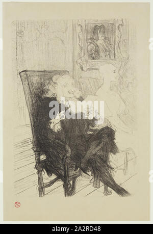 Henri Marie Raymond de Toulouse-Lautrec, Français, 1864-1901, Truffier et Moreno, dans Les femmes savantes, 1893, lithographie imprimée en noir sur papier japon kacou, Image : 14 3/4 × 10 3/8 pouces (37,5 × 26,4 cm Banque D'Images