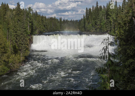 Dawson Falls sur la rivière Murtle dans le parc provincial Wells Gray, British Columbia, Canada. Banque D'Images