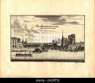 Prosp. De l'église de la Nostre Dame, à regarder comme la place de la Greve, la cathédrale Notre-Dame de Paris, fig. 15, p. 64, 1661, Martin Zeiller : Topographia Galliae, oder Beschreibung und Contrafaitung vornehmbsten bekantisten der und dem mächtigen Oerter dans und grossen Königreich Franckreich beedes eygner : auss Erfahrung und den Besten und berühmbtesten Scribenten underschiedlichen Spraachen, donc dans aussgangen seyn, dont auch auss erlangten etlichen Relationen und Bericht von Jahren hero zusammen getragen, dans richtige Ordnung und gebracht auff Begehren zum Druck. verfertiget Franckfurt Banque D'Images