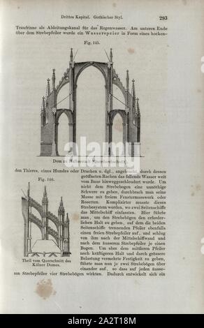 La Cathédrale de Halberstadt section et une partie de la section de la cathédrale de Cologne, l'architecture gothique, fig. 145-146, p. 293, Wilhelm Lübke : Geschichte der Architektur von den ältesten Zeiten bis auf die Gegenwart. Leipzig : Verlag von Emil Graul, 1855 Banque D'Images