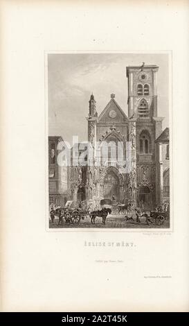 Saint Mery, l'Eglise de Saint-Merri à Paris, après p. 280, p. 338, Rouargue Frères (del. Sculptures &.) : Dulaure, histoire de Paris et de ses monuments. Nouvelle édition refondue et complétée jusqu'à nos jours par L. Batissier. Paris. Furne et Cie, 1854 Banque D'Images