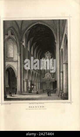 Haarlem. Le Groote ou église Saint-bavon, vue de Sint-Bavokerk à Haarlem, signé : L. Rohbock (del.) ; J. Poppel (couche externe.), p. 372, p. 557, Rohbock, Ludwig (del.) ; Poppel, Johann (couche externe.), 1863, Der Rhein und die Rheinlande dans Original-Ansichten in ruhiger : Abtheilung 3, Section 2 / Hollande. Darmstadt : Druck und Verlag von Gustav Lange, 1863 Banque D'Images