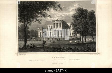 Harlem. Le Palais Royal, vue Paviljoen Welgelegen à Haarlem, signé : L. Rohbock (del.) ; G. Heisinger (couche externe.), p. 378, p. 565, Rohbock, Ludwig (del.) ; Heisinger, G. (sulp.), 1863, Der Rhein und die Rheinlande dans Original-Ansichten in ruhiger : Abtheilung 3, Section 2 / Hollande. Darmstadt : Druck und Verlag von Gustav Lange, 1863 Banque D'Images