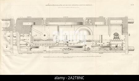 Locomotive pour trains rapides sur le York-Newcastle Locomotive, conformément à la conception de R & W Hawton, signé : c. Heusinger, W, Lith., v, J. ; Lehnhardt Editeur v., c. W. Kreidel Plaque, XIV, p. 175 après, Heusinger von Waldegg, Edmund ; Lith. Anstalt von J. Lehnhardt (lith.) ; Christian Wilhelm Kreidel Verlag (éd.), Edmund Heusinger von Waldegg ; Wilhelm Clauss : Figure und Beschreibung der Locomotive-Maschine : nach den Besten und neuesten Constructionen : unter Benutzung der anglais Werke von Tredgold, Kinnear Clark, der französischen und Schriften von Le Chatelier, Flachat, Petiet Banque D'Images