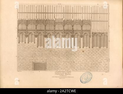 L'altitude, altitude de l'historic Crosby Hall à Londres, signé : J. Palmer Del, J. Roffe, sc, publié par Longman & Co, fig. 69, Pl. III, p. 188 après, Palmer, J. (del.) ; Roffe, John (sc.) ; Longman & Co., 1814 (publié), John Britton : Les antiquités architecturales de Grande-bretagne : représentés et illustré dans une série de vues, élévations, plans, coupes et détails de divers édifices anglais ancien : historique et descriptive avec comptes de chacune. Bd. 4. Londres : J. Taylor, 1807-1826 Banque D'Images