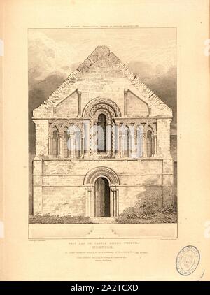 Extrémité ouest de l'église de Castle Rising, Norfolk, à l'église Saint-Laurent à Norfolk, Castle Rising signé : dessiné par G. Cattermole gravés ; S. Rawle ; publié par Longman & Co, fig. 14, p. 260, après Cattermole, George (dessin) ; Rawle, Samuel (gravure) ; Longman & Co., 1819 (publié), John Britton : Les antiquités architecturales de Grande-bretagne : représentés et illustré dans une série de vues, élévations, plans, coupes et détails de divers édifices anglais ancien : historique et descriptive avec comptes de chacune. Bd. 5. Londres : J. Taylor, 1807-1826 Banque D'Images