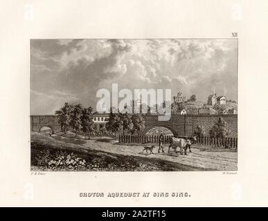 Croton Aqueduc de Sing Sing, Croton aqueduc de chanter chanter à New York, signé : F. B. Tower ; W. Bennett, fig. 10, Pl. XII, p. 100 après, Tour, B. ; Bennett, William James (sc.), Fayette Bartholomew Tour : Illustrations de l'Croton aqueduc. New York, Wiley & Putnam, 1843 Banque D'Images