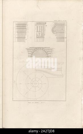 Temple d'Erecheus. Pl. V, capitales de l'Erechtheum sur l'Acropole à Athènes, Pl. VIII, Del. VI, 1829, James Stuart, Nicholas Revett : Die Alterthümer zu Athènes. Erster Theil. Leipzig und Darmstadt : Verlag von Carl Wilhelm Leske, [1829 Banque D'Images