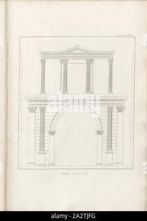 De Triomphe d'Hadrien. Pl. III, l'élévation de l'Arche d'Hadrien à Athènes, Pl. XII, Suppl. X., 1829, James Stuart, Nicholas Revett : Die Alterthümer zu Athènes. Erster Theil. Leipzig und Darmstadt : Verlag von Carl Wilhelm Leske, [1829 Banque D'Images