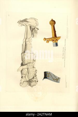 Sir John Peche. De son monument dans l'église de Lullingstone, Kent, Tombe de sir John Peche au St Botolph, Lullingstone à signé : dessiné par Charles A. Stothard ; Découpe par B. Howlett ; publié par Mme E. Bray, fig. 155, 142, p. 104, après Stothard, Charles Alfred (dessinée) ; Howlett, B. (gravée) ; Bray, E. (éditeur), Charles Alfred Stothard, Alfred John Kempe : Les effigies monumentales de Grande-bretagne : sélectionné dans nos cathédrales et églises, dans le but de réunir et de préserver des représentations correctes des meilleures illustrations historiques existe, à partir de la conquête normande à la Banque D'Images