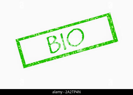 BIO green Stamp Banque D'Images