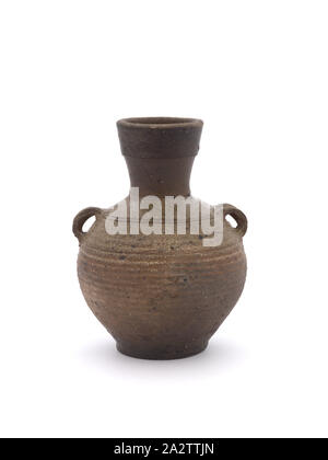 Vase, inconnu, de la dynastie des Han de l'Est, 100s, glaçure vert olive, 7-11/16 x 5-3/8 (diam.) in., Chinois, Art asiatique Banque D'Images