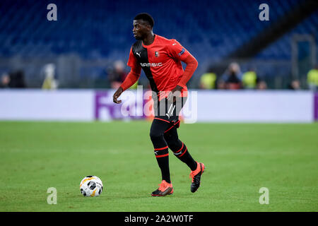 Rome, Italie. 06Th Oct, 2019. Mbaye Niang de Rennes au cours de l'UEFA Europa League entre le Latium et de Rennes au Stadio Olimpico, Rome, Italie le 3 octobre 2019. Photo par Giuseppe maffia. Credit : UK Sports Photos Ltd/Alamy Live News Banque D'Images