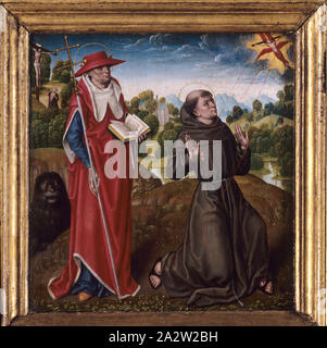 Triptyque de l'Annonciation, maître de la Légende de sainte Ursule (1440-1540), flamand, à propos de 1483, huile sur panneau, 23-1/4 x 47-3/4 po., la peinture et la sculpture européenne avant 1800 Banque D'Images