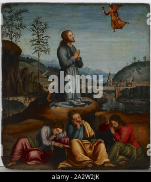 L'agonie dans le jardin, cercle de Giovanni di Pietro (italien, 1440-1528), à propos de 1510-1515, huile sur panneau, 19 x 17 in. (Vue) 27 x 17 in., la peinture et la sculpture européenne avant 1800 Banque D'Images