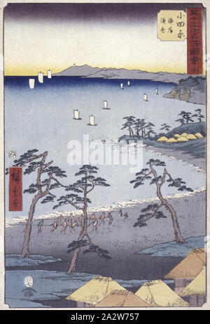 歌川広重 Odawara, Utagawa Hiroshige (1797-1858), japonais, encre sur papier, gravure sur bois en couleur, pas de détails sur les mesures, Art Asiatique. Banque D'Images