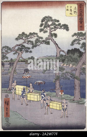 Shono, 歌川広重 Utagawa Hiroshige (1797-1858), japonais, encre sur papier, gravure sur bois en couleur, pas de détails sur les mesures, Art Asiatique. Banque D'Images