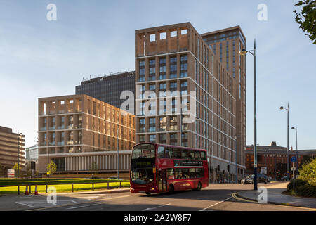 Logement étudiant blocs pour l'Université de Birmingham, Birmingham, Royaume-Uni, 2019 Banque D'Images