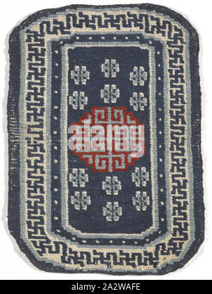 Tapis de selle, 19e siècle, la laine, le coton, 29-1/2 x 21-1/2 in., du textile et des arts de la mode Banque D'Images