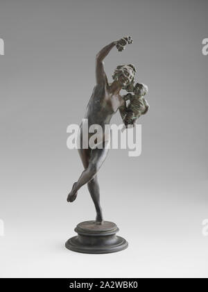 Bacchante et la faune, Frederick William MacMonnies (Américain, 1863-1937), Jaboeuf et Rouard, Foundry (français), 1893-1894, bronze, 16-1/2 x 6-1/2 x 6-1/2 in., signé et daté, haut de base, à droite, le long de la courbe : F. MacMonnies 1890 marque de fonderie, haut de base, à gauche de la figure A pied : • JABOEUF & ROUARD, fondeurs, A, PARIS, 10 & 12, R. DE, DE L'ASILE POPINCOURT, American Peinture et Sculpture à 1945 Banque D'Images