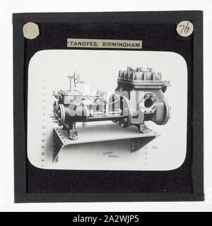 Diapositive - Tangyes Ltd, pompe d'alimentation de chaudière Duplex Horizontal, vers 1910, Tangye duplex horizontale pompe d'alimentation de chaudière Banque D'Images