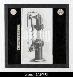 Diapositive - Tangyes Ltd, l'Intensificateur d'Hydraulique, vers 1910, l'un de 239 diapositives sur verre Verre produits fabriqués par Tangyes ingénieurs limitée de Birmingham, Angleterre. Les images comprennent divers produits tels que les moteurs, pompes centrifuges, pompes hydrauliques, les producteurs de gaz, machines d'essais des matériaux, presses, machines-outils, vérins hydrauliques etc. Tangyes était une entreprise qui a fonctionné de 1857 à 1957. Ils ont produit une grande variété de génie Banque D'Images