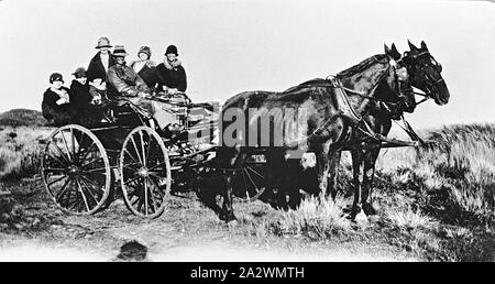 - Les gens négatifs dans Horse & 848, Portland, Victoria, janvier 1928, les habitants de cheval et 848 Banque D'Images
