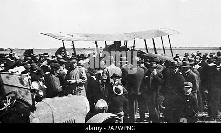 Négatif - Sea Lake, Victoria, vers 1920, premier avion en mer Lake Banque D'Images