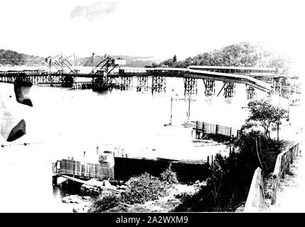 Négatif - Sydney, Nouvelle Galles du Sud, vers 1930, le Spit Bridge Banque D'Images